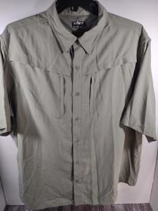 HABIT Kestrel Creek UPF 30 S/S Ripstop Vented Fishing Shirt Men's XL Green
